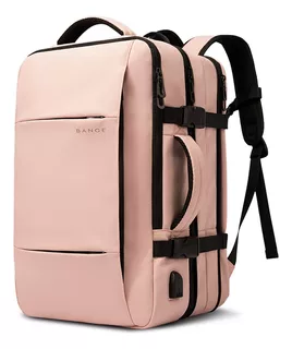 Mochila Executiva Para Viagem Expansível Entre 27-40 Litros Cor Rosa