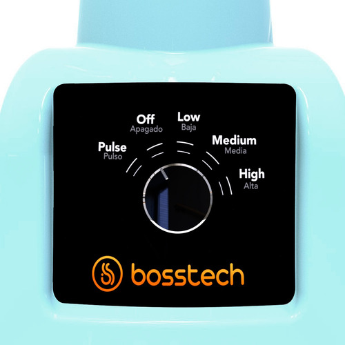 Licuadora 750w Vidrio 2l Perilla 3v Bosstech B3 Celeste