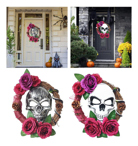2 Coronas De Calaveras De Halloween Para Colgar En ,