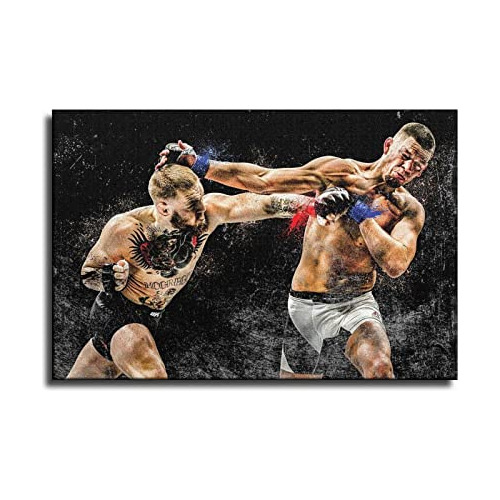 Cartel De Boxeo Conor Mcgregor Vs Nate Diaz, Pintura De...