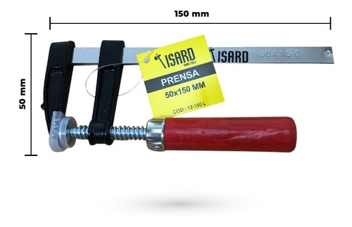 X4 Prensa Sargento Carpintero 50x150 Isard Con Protectores