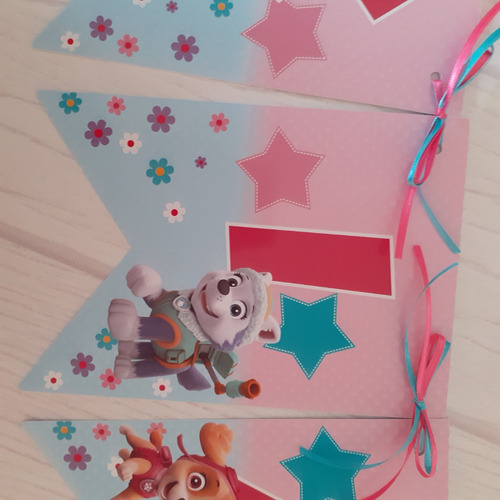 Banderines Personalizados Everest Y Skye Modelo Doble Pico