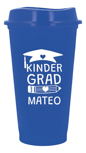 20 Vasos Personalizados Cafeteros Bebida Caliente Color Azul