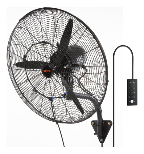 Ventilador De Pared 24 PuLG. Comercial 3 Vel. 110v Tt22379 Estructura Negro Aspas Negro Diámetro 24 " Frecuencia 60 Hz Material de las aspas Metal