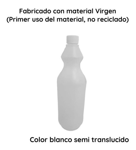 Imagen 5 de 10 de Envases M3 Lavandina 1 Litro Natural Virgen X 200 Un
