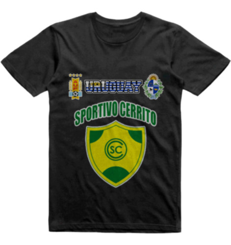 Remera Infantil Negra Uruguay Sportivo Cerrito