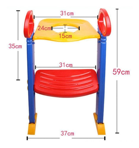 Imagen 5 de 10 de Adaptador De Inodoro Para Niños Escalera + Asiento