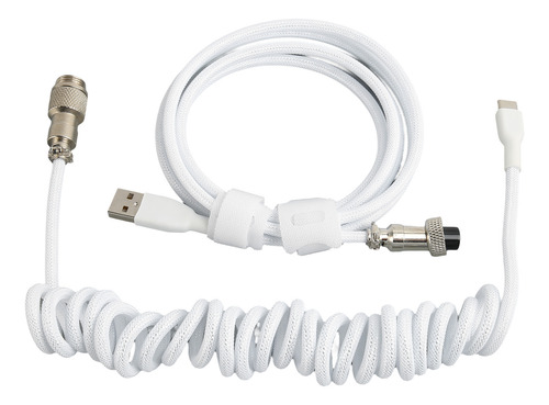 Cable De Teclado Enrollado Para Juegos De Nailon Tipo C A Us