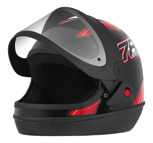 Capacete New Sport Preto/vermelho Tam56 Cap-741ptvm Pro Tork