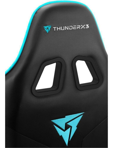 Cadeira Gamer Office Ec3 H01 Preto Ciano