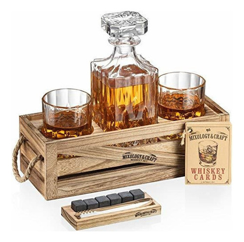 Set De Regalo De Piedras De Whisky Para Hombre | Decantador 