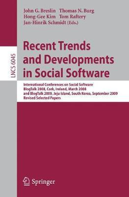 Libro Recent Trends And Developments In Social Software :...