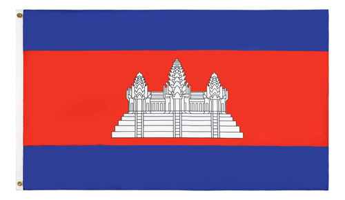 Az Flag Bandera De Camboya 3 X 5 - Banderas De Camboya 90 X 