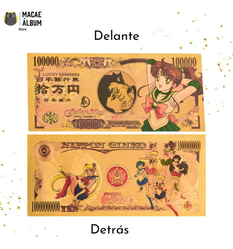 Billete Dorado Colección Sailor Moon