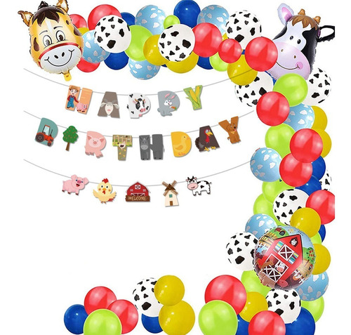 Kit De Arco De Globos De Animales De Granja Para Fiesta