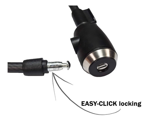 Imagen 4 de 7 de Linga Cadena Acero Trenzado Bicicleta Moto C/llave 15x1200