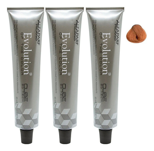 Alfaparf Evolution Kit X3 Tintura Pelo Con Amoníaco Tono 8