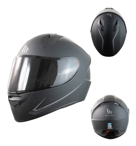 Imagen 1 de 8 de Casco Para Moto Mt Helmets Stinger Negro Mate Motocity