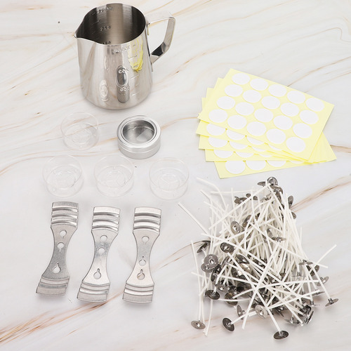 Kit Para Hacer Velas, Vaso De Cera, Caja De Mechas Y Horno