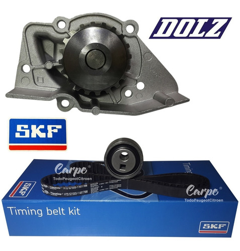 Kit Distribucion Skf + Bomba Agua Dolz Peugeot 306 1.8 8v