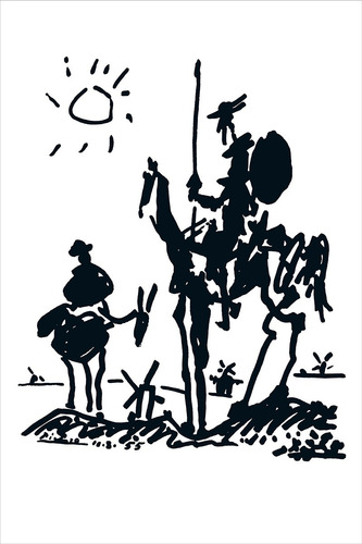 Lamina Fine Art Don Quijote Pablo Picasso 30x45 Cm Myc Arte