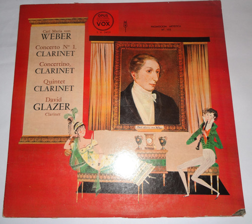 David Glazer Weber Concierto Clarinete Orquesta - Lp Vinilo