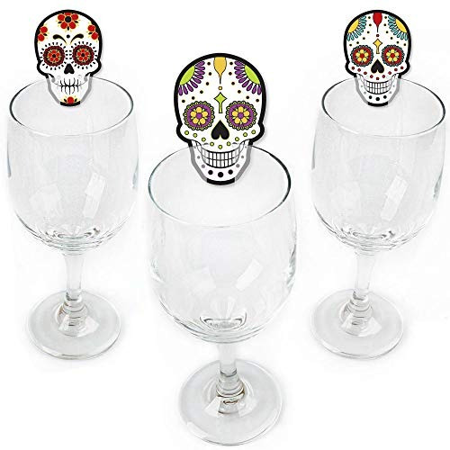 Día De Los Muertos - Marcadores De Copa De Vino De Halloween