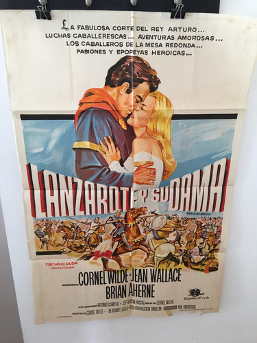 Afiche Original De Cine - Lanzarote Y Su Dama