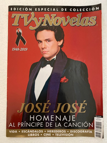 Revista Tvynovelas Sept 2019 Especial Homenaje A Jose Jose (Usado)