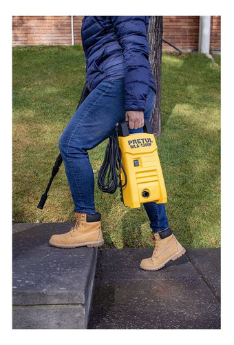 Imagen 4 de 4 de Hidrolavadora eléctrica Pretul HILA-1300P amarilla/negro de 1200W con 1300psi de presión máxima 127V - 60Hz