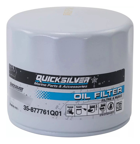 Filtro De Aceite Mercury Quicksilver 75hp A 115hp 877761q01