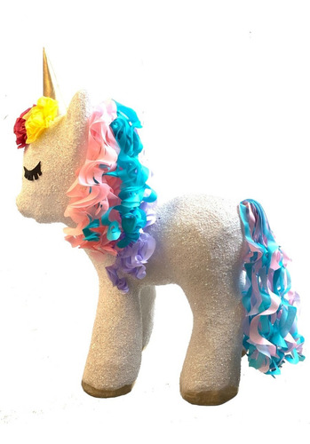 Imagen 3 de 3 de Piñata De Unicornio Jumbo Diamantado