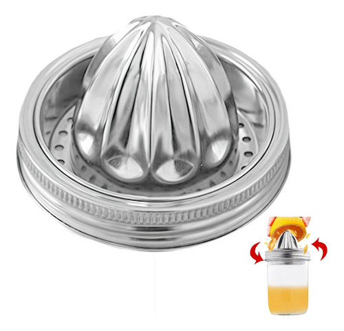 Tapa Para Exprimidor Mason Jar De Acero Inoxidable, Cómoda Y