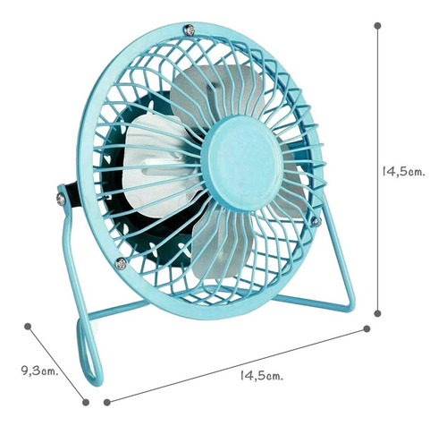Imagen 9 de 10 de Ventilador Mini Usb Metalico.