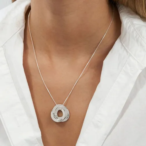 Collar anillo ruso grabado sale