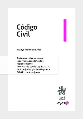 Código Civil, De Francisco De P. Blasco Gasco. Editorial Tirant Lo Blanch, Tapa Blanda En Español, 2021