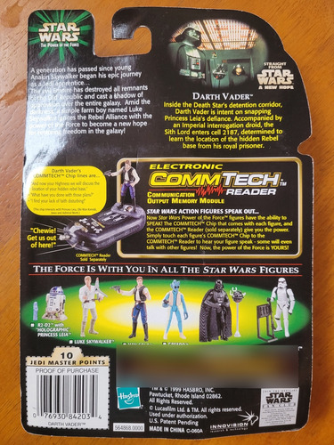 Star Wars Potf, Green Card Commtech Darth Vader Con Droide