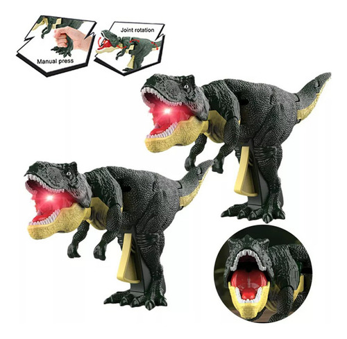 Juguete de juguete con forma de dinosaurio de 2 piezas, Trigger The Color Green