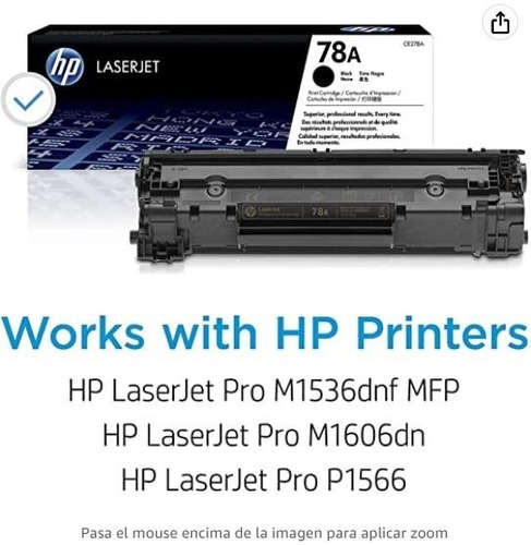 Consumibles Hp 78a Toner Black P1566/p1606/m1536 - Ce278a