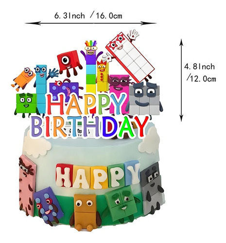 Globos De Cumpleaños Decoración Numberblocks Fiesta Temática