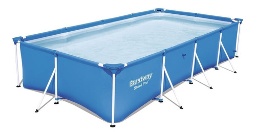 Piscina Estructural Rectangular Bestway 56405 Con Capacidad De 5700 Litros De 4m De Largo X 2.11m De Ancho  Azul