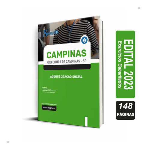 Apostila Prefeitura De Campinas - Sp 2023 - Agente De Ação Social, De Professores Especializados., Vol. Único. Editora Solução Concursos, Capa Mole, Edição Oficial Em Português, 2023