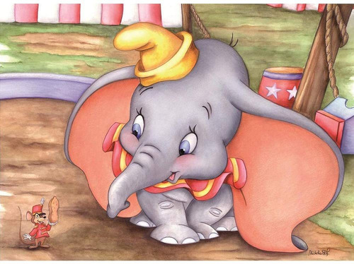 Kit De Pintura Con Diamantes 5d Disney Dumbo 40x30 Cm