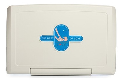 Cambiador De Pared Rebatible Plegable Compacto Para Bebes Blanco Corazones