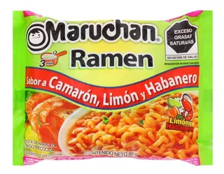 Maruchan sopa ramen sabor camaron limón y habanero 85gr