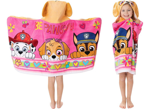 Toalla C/ Capucha Infantiles Batman Esponja Sonic Paw Patrol