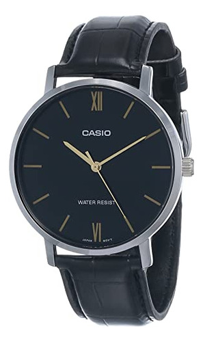 Reloj Casio G-shock Mtp-vt01l-1b Minimalista Negro Para Homb