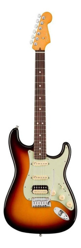 Guitarra elétrica Fender American Ultra Stratocaster HSS de  amieiro 2019 ultraburst uretano brilhante com diapasão de pau-rosa