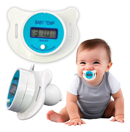 Chupón De Temperatura Digital Bebé Azul Cuidado Bebé Salud