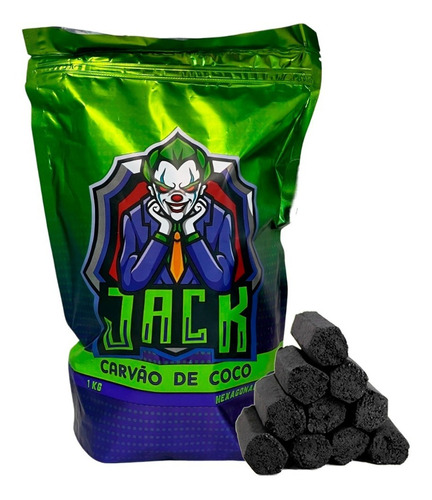 Carvão De Coco Para Narguile Jack 1kg Hexagonal Premium